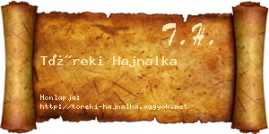 Töreki Hajnalka névjegykártya