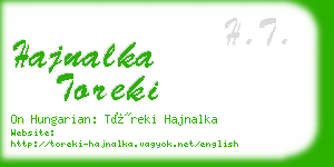 hajnalka toreki business card